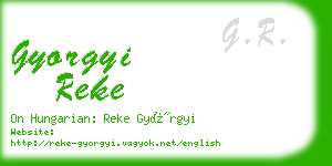 gyorgyi reke business card